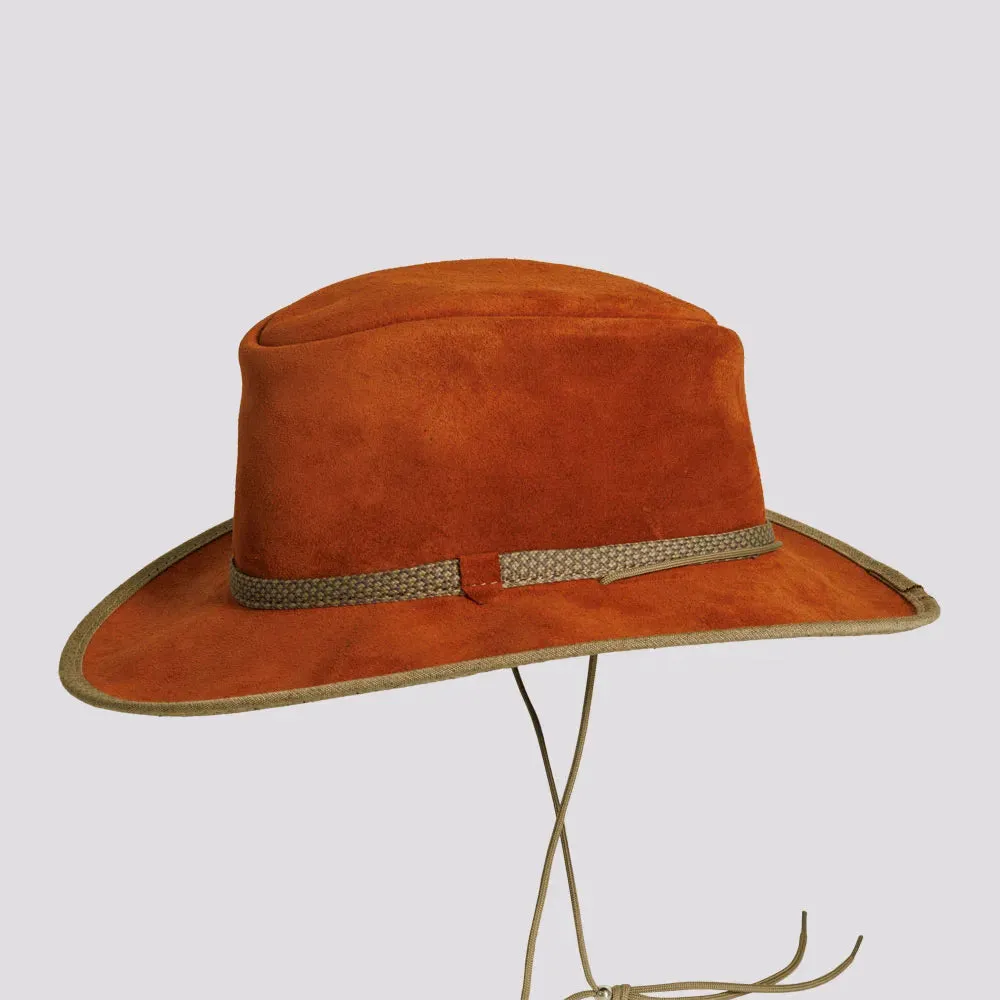 McKinley | Womens Genuine Leather Outback Hat with Suede Trim