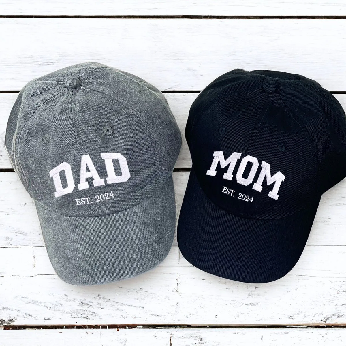 Mom and Dad Twin Pack: Embroidered Hat