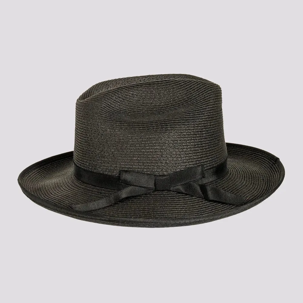 Monroe | Mens Fine Paper Braid Open Road Fedora Hat