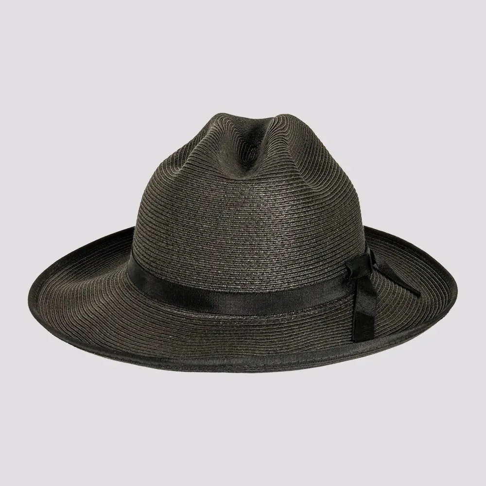 Monroe | Mens Fine Paper Braid Open Road Fedora Hat