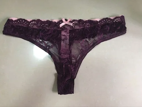 New Arrival Voplidia T-back Underwear Women Sexy Panties Thong And G Strings Female Seamless Lace Hipster Lingerie PM004