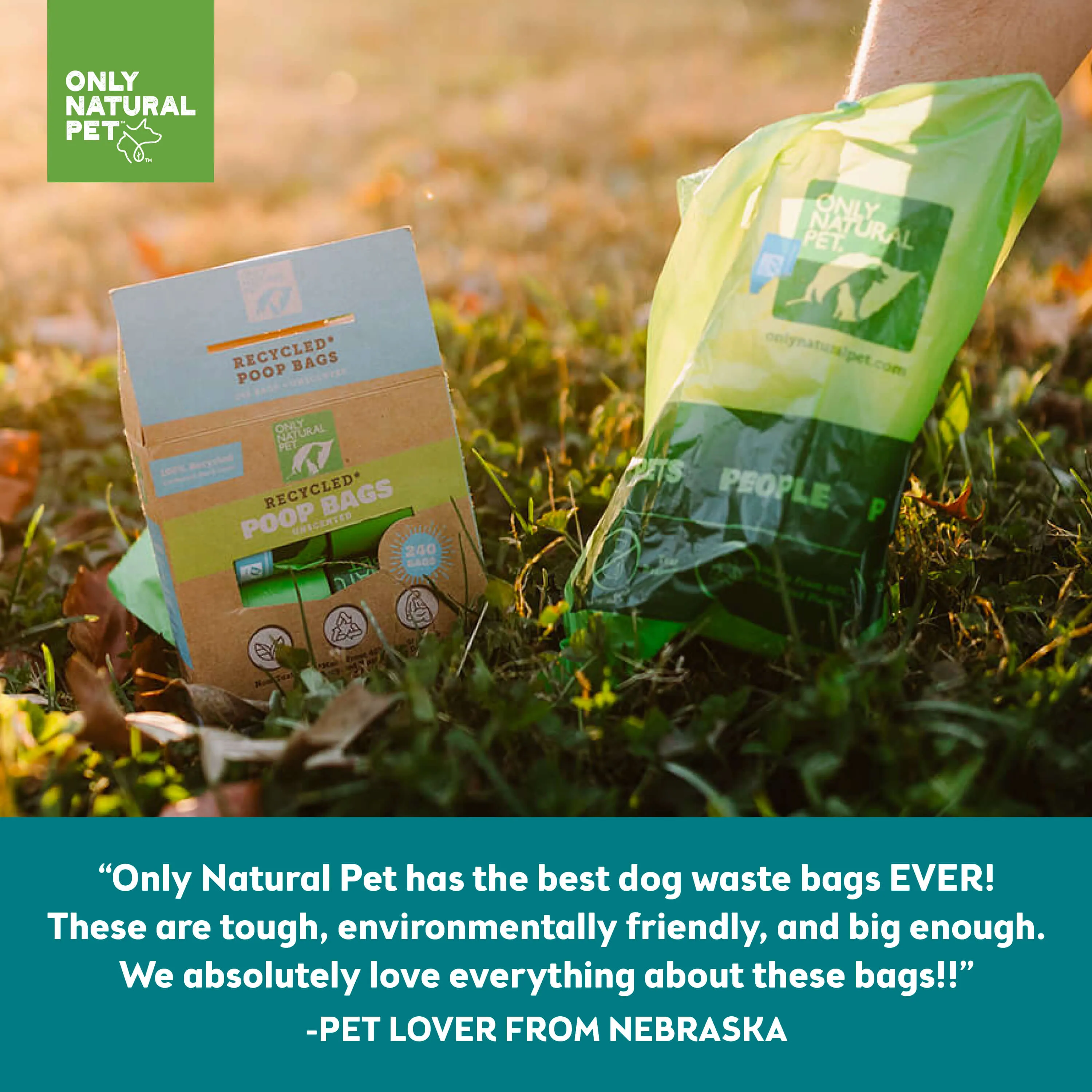 Only Natural Pet 100% Post-Consumer Recycled Unscented Dog Poop Bags