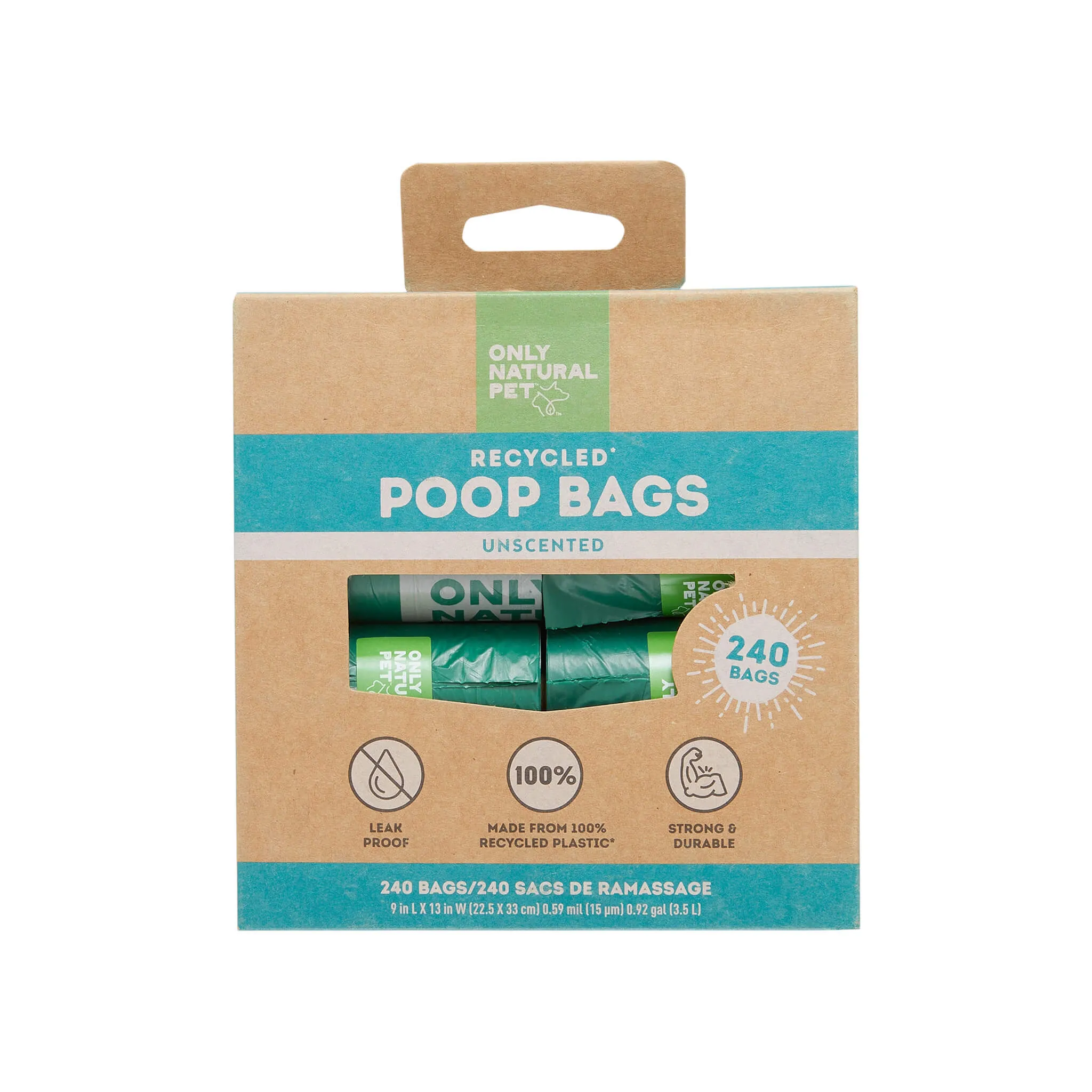 Only Natural Pet 100% Post-Consumer Recycled Unscented Dog Poop Bags