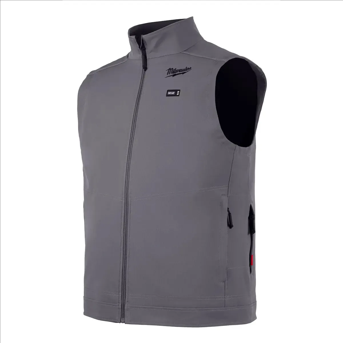 Open Box -  Milwaukee Tool Men's X-Large M12 12V Lithium-Ion Cordless TOUGHSHELL Gray Heated Vest (Vest Only)