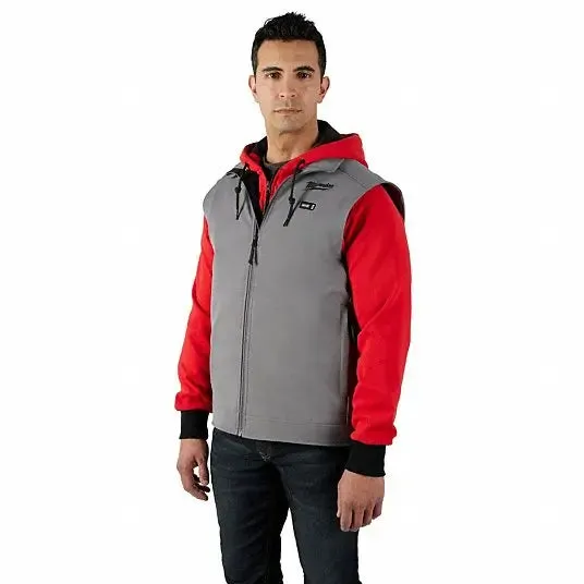 Open Box -  Milwaukee Tool Men's X-Large M12 12V Lithium-Ion Cordless TOUGHSHELL Gray Heated Vest (Vest Only)