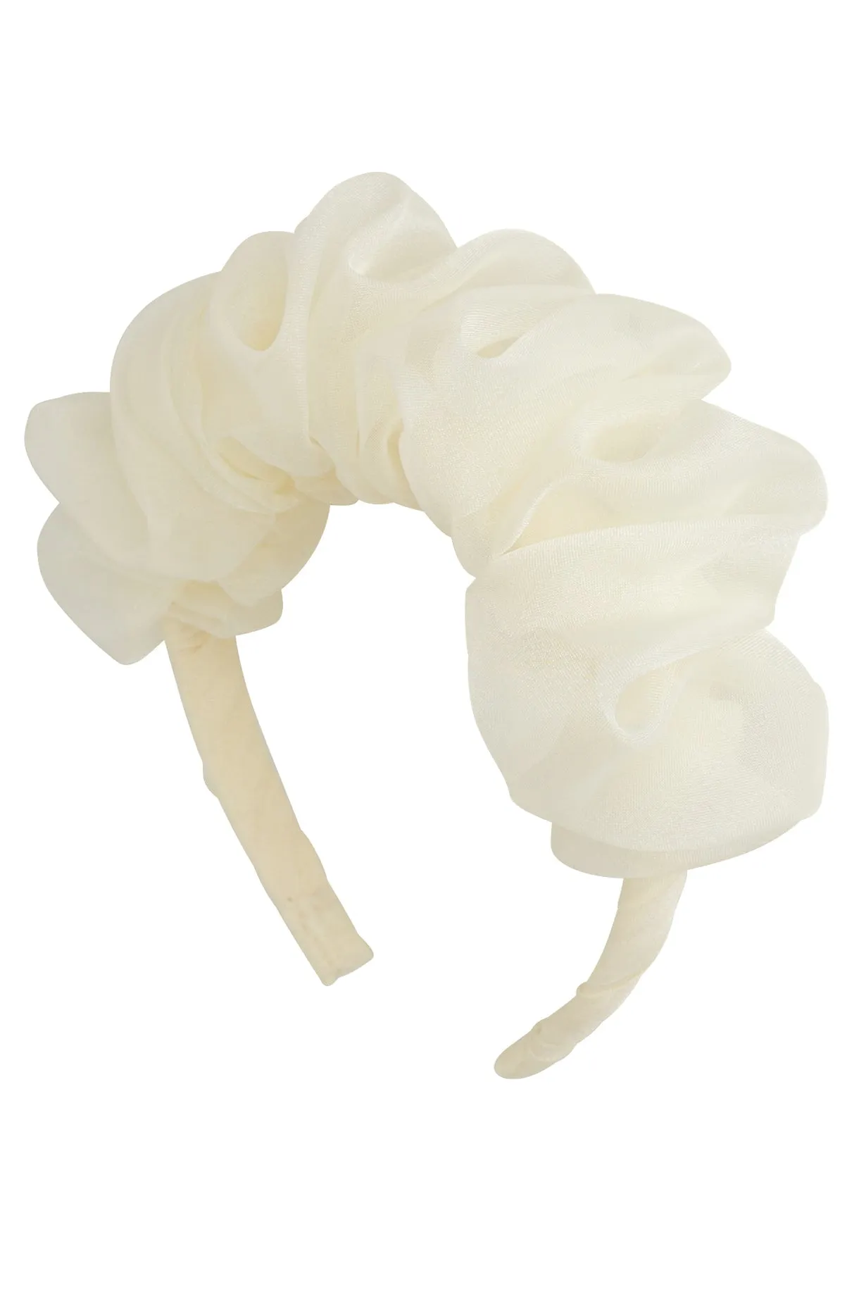 Organza Bunches Headband - Ivory