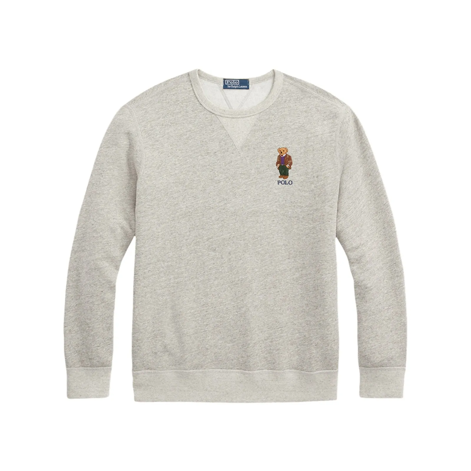 Polo Ralph Lauren Long Sleeve Vintage Fleece (Heather) Novelty Bear Crewneck Sweatshirt 710920438001