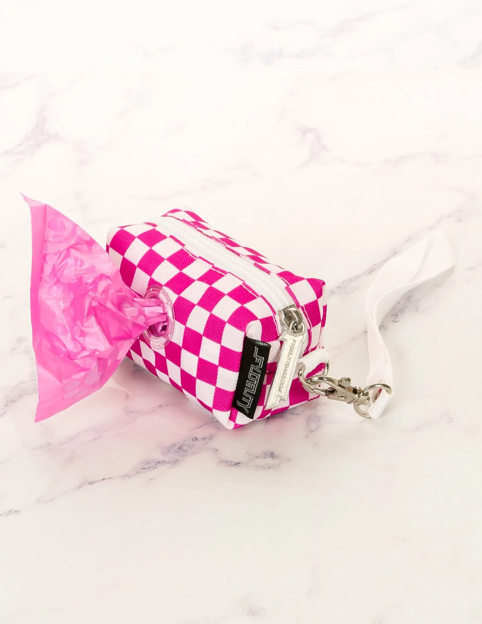 poopyCUTE | Cute Poop Bag Holder | INDY Check Pink