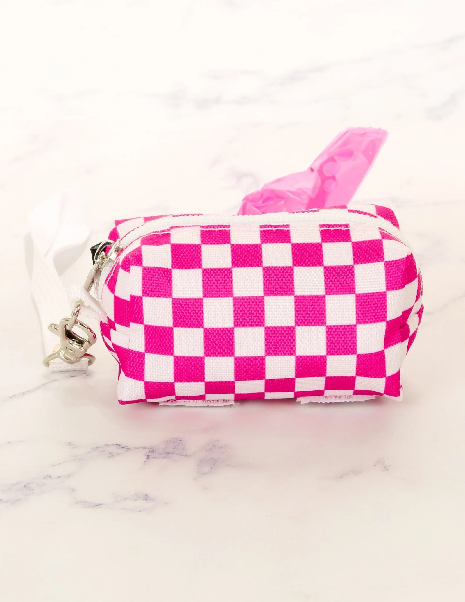 poopyCUTE | Cute Poop Bag Holder | INDY Check Pink