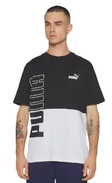 PUMA POWER Colorblock Tee PUMA Black-PUM