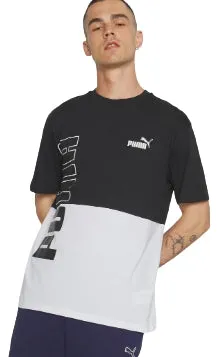 PUMA POWER Colorblock Tee PUMA Black-PUM