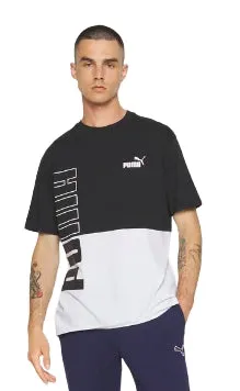 PUMA POWER Colorblock Tee PUMA Black-PUM