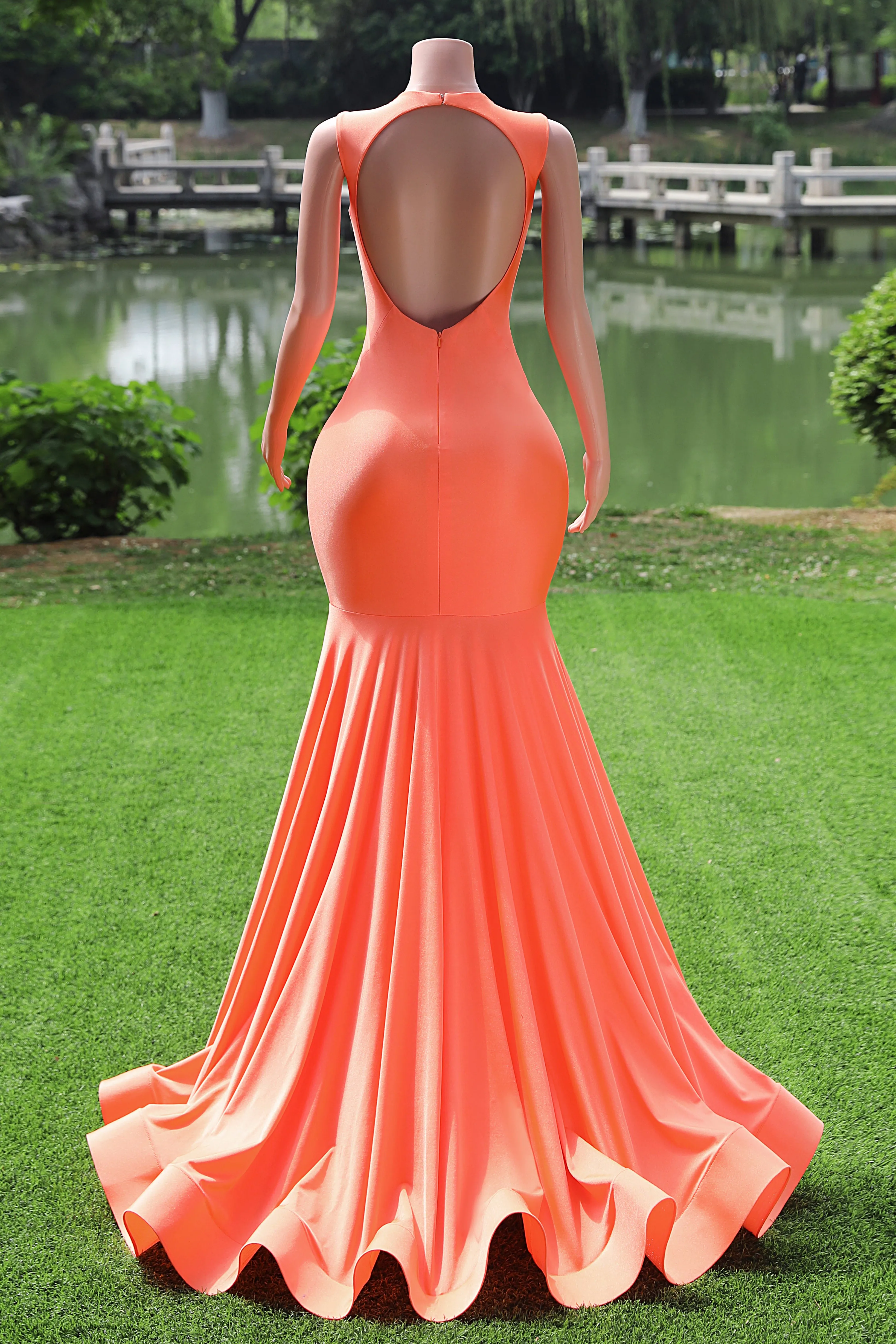 Purple Prom Dresses Sexy Mermaid Women Evening Dress Sleeveless Open Back