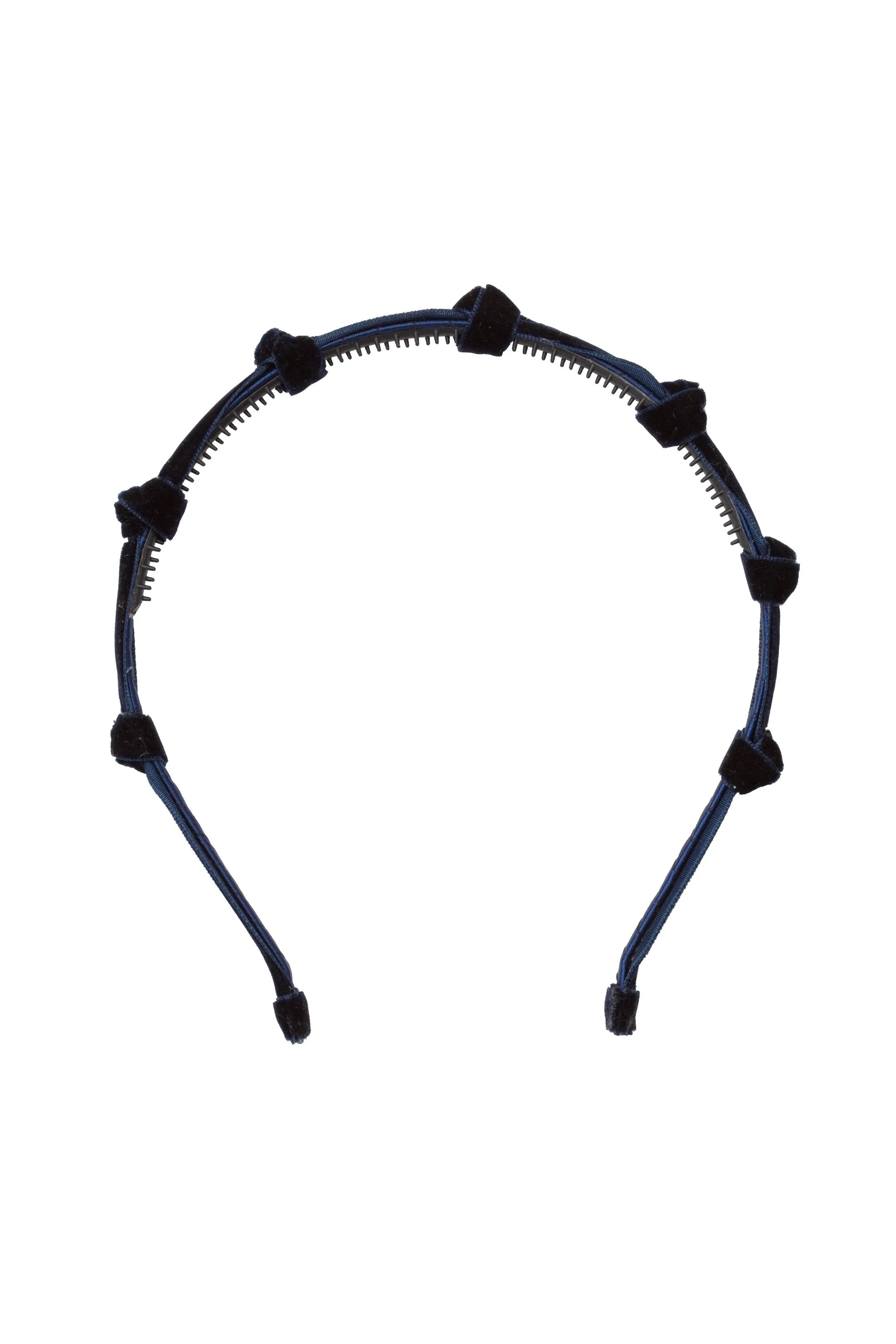 Rosebud Headband - Navy Velvet