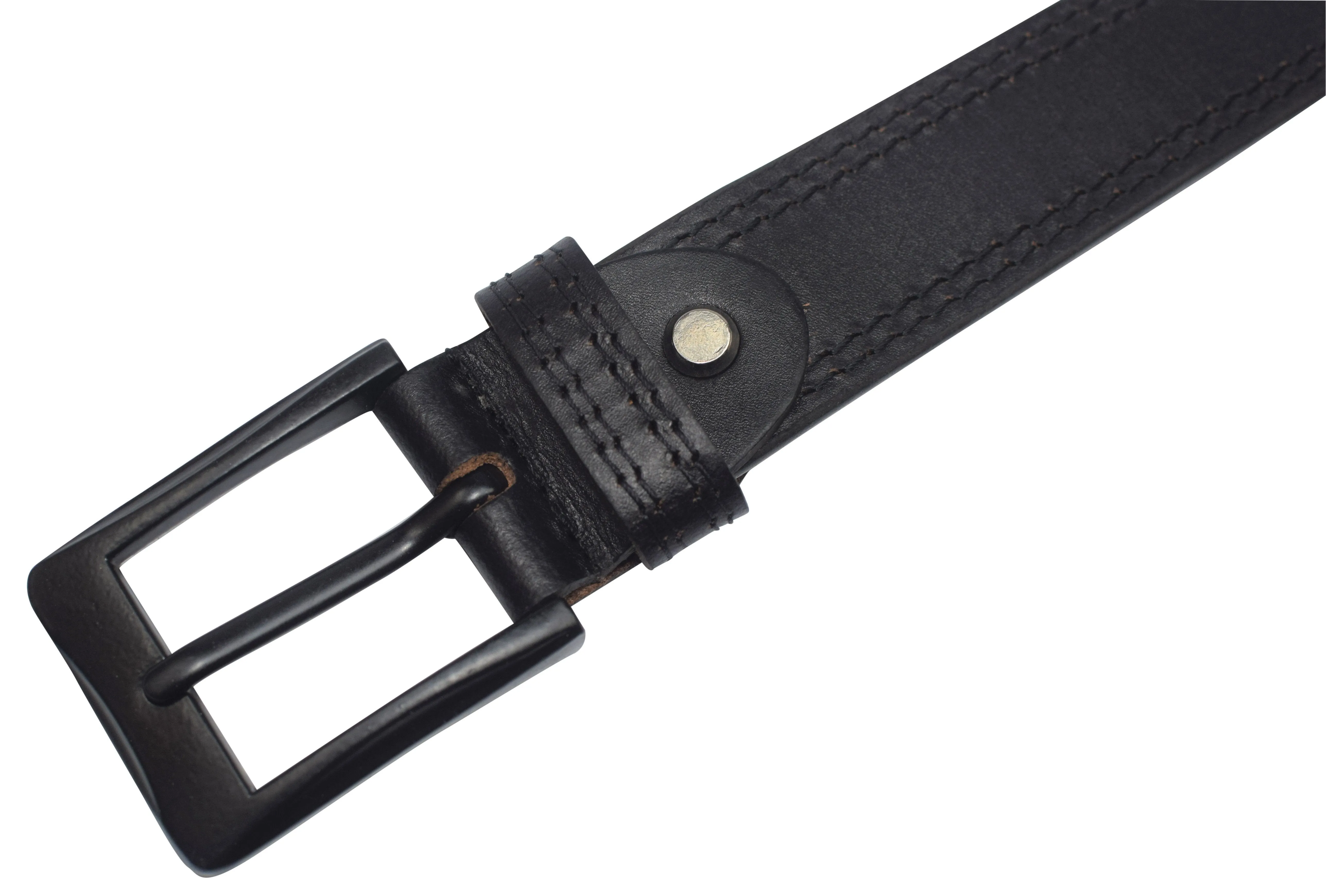 SD1001 Men's Genuine Buff Leather Casual & Dress Belt Heavy Duty Belts for Men Also for Big & Tall