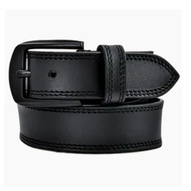 SD1001 Men's Genuine Buff Leather Casual & Dress Belt Heavy Duty Belts for Men Also for Big & Tall