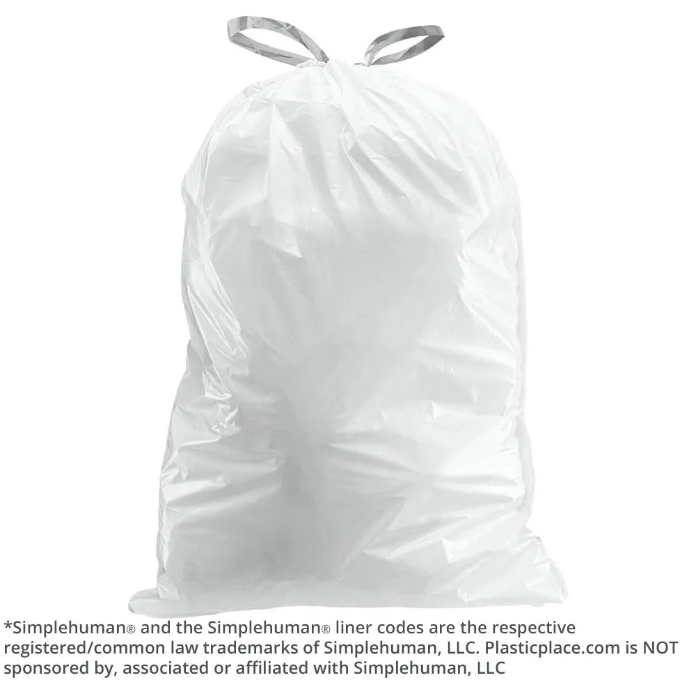 Simplehuman®* Compatible Trash Bags - Code G - 8 Gallon - 100/Case