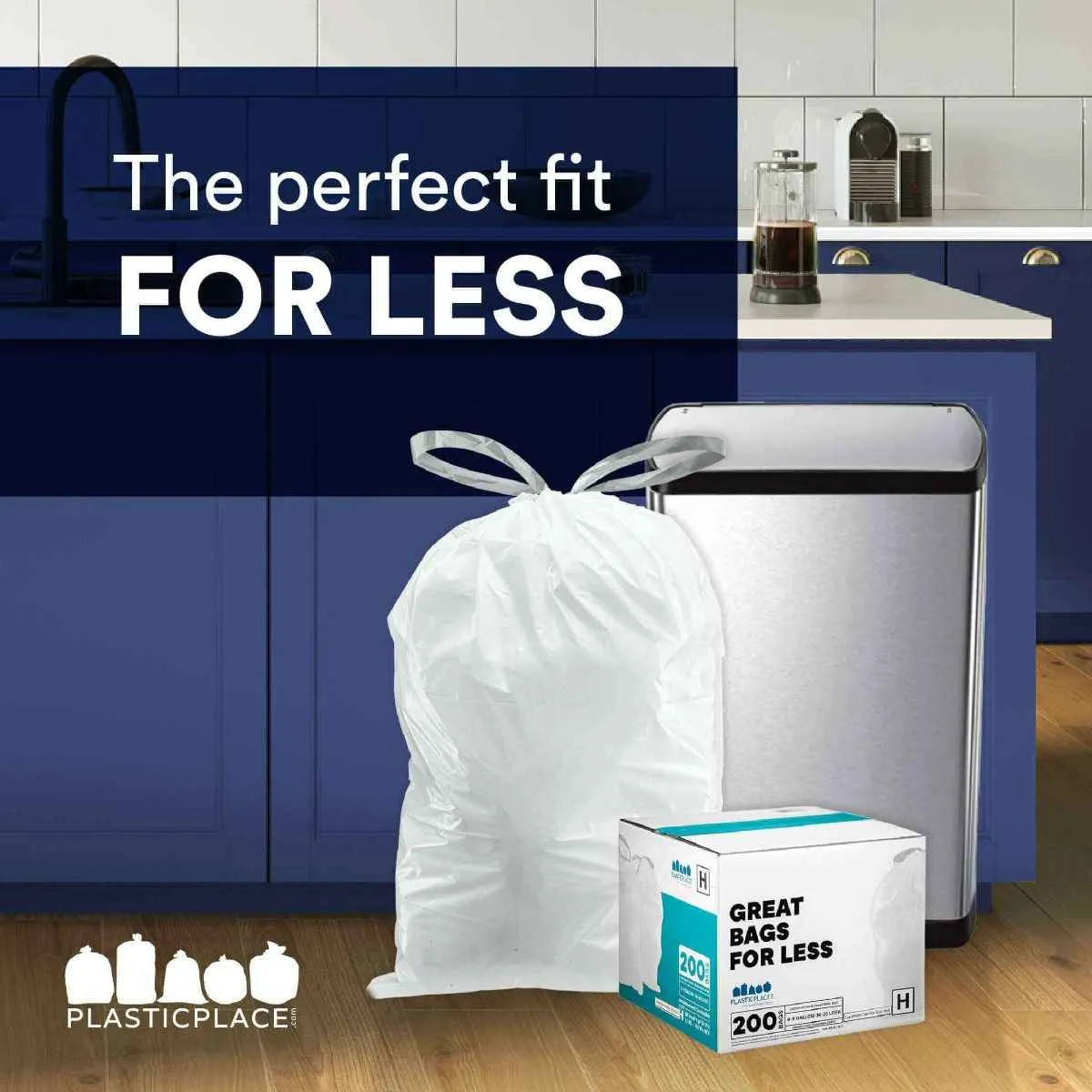 Simplehuman®* Compatible Trash Bags - Code G - 8 Gallon - 100/Case