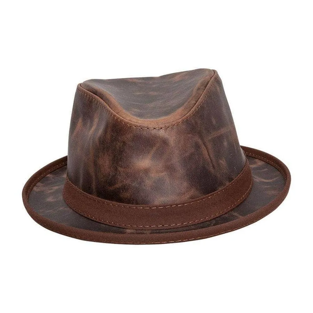 Soho | Womens Trilby Leather Fedora Hat