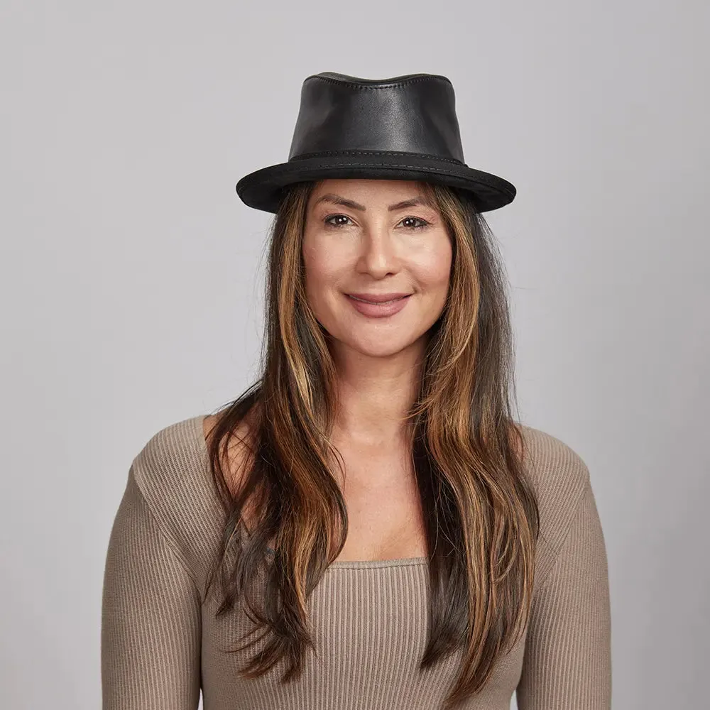 Soho | Womens Trilby Leather Fedora Hat