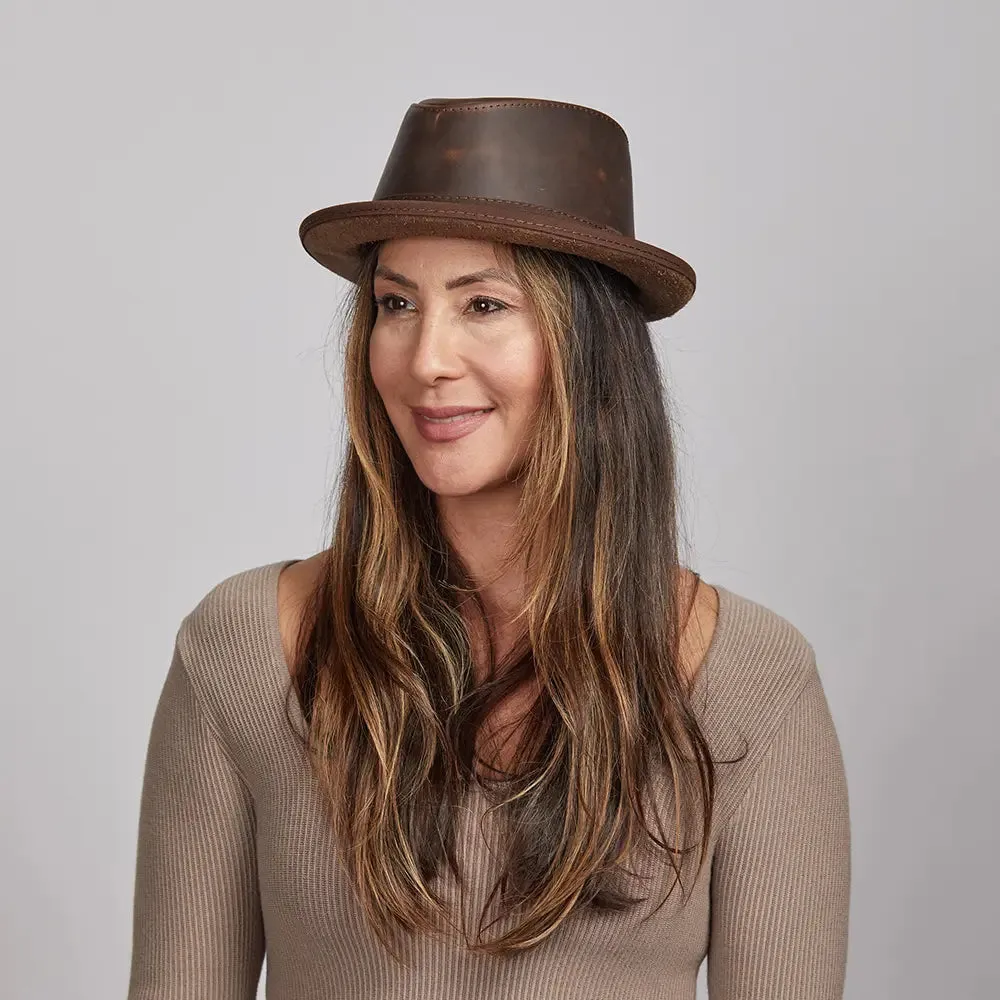 Soho | Womens Trilby Leather Fedora Hat