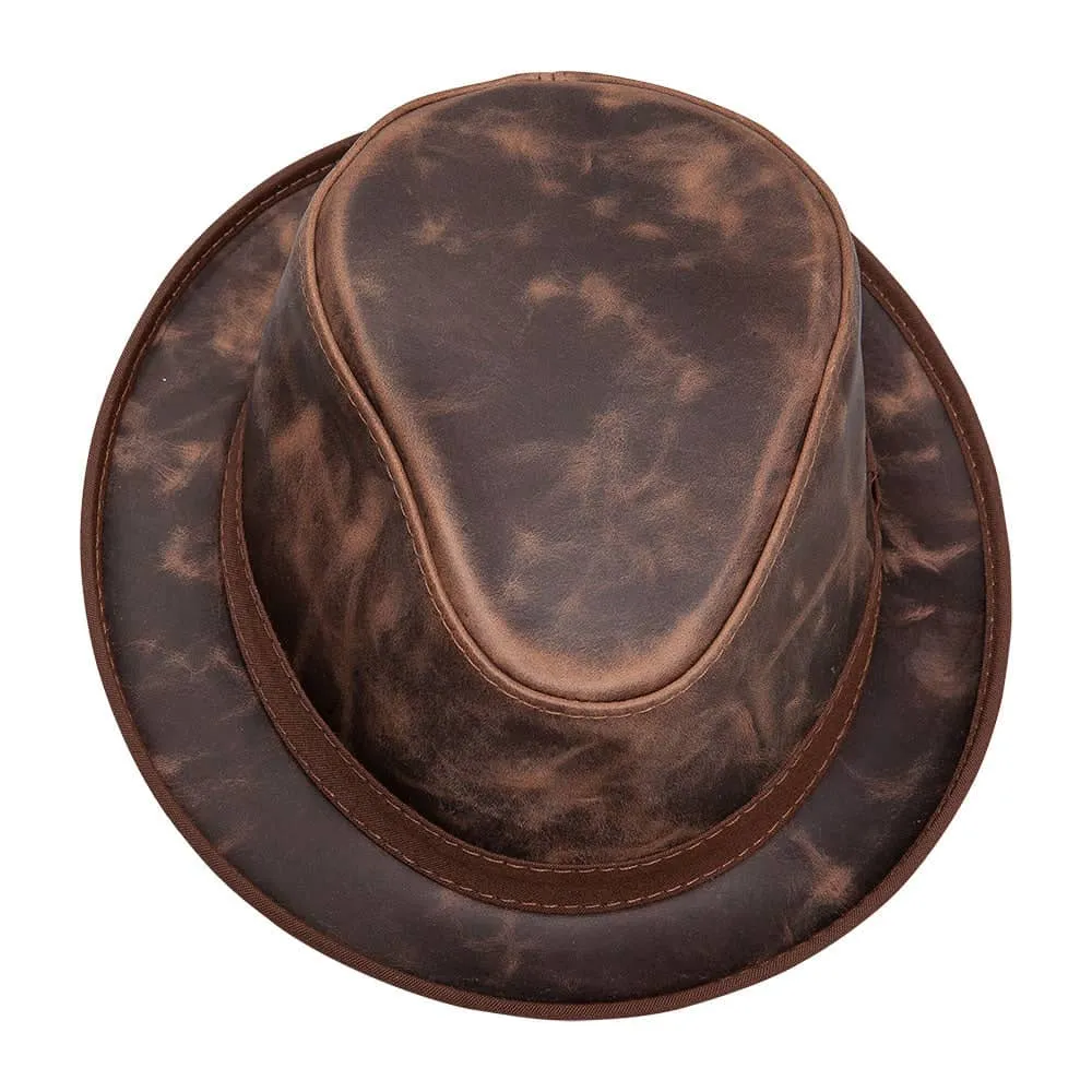 Soho | Womens Trilby Leather Fedora Hat