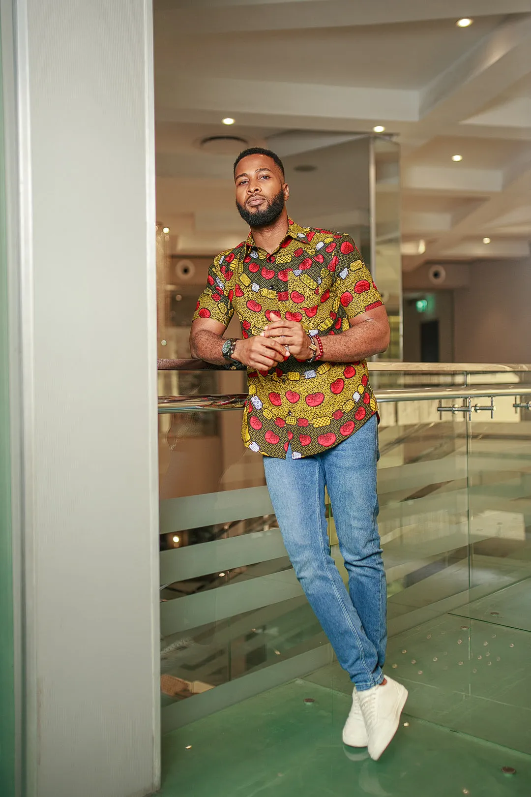 THE AFRICAN ANKARA  CHIKA SHORT SLEEVE SHIRT