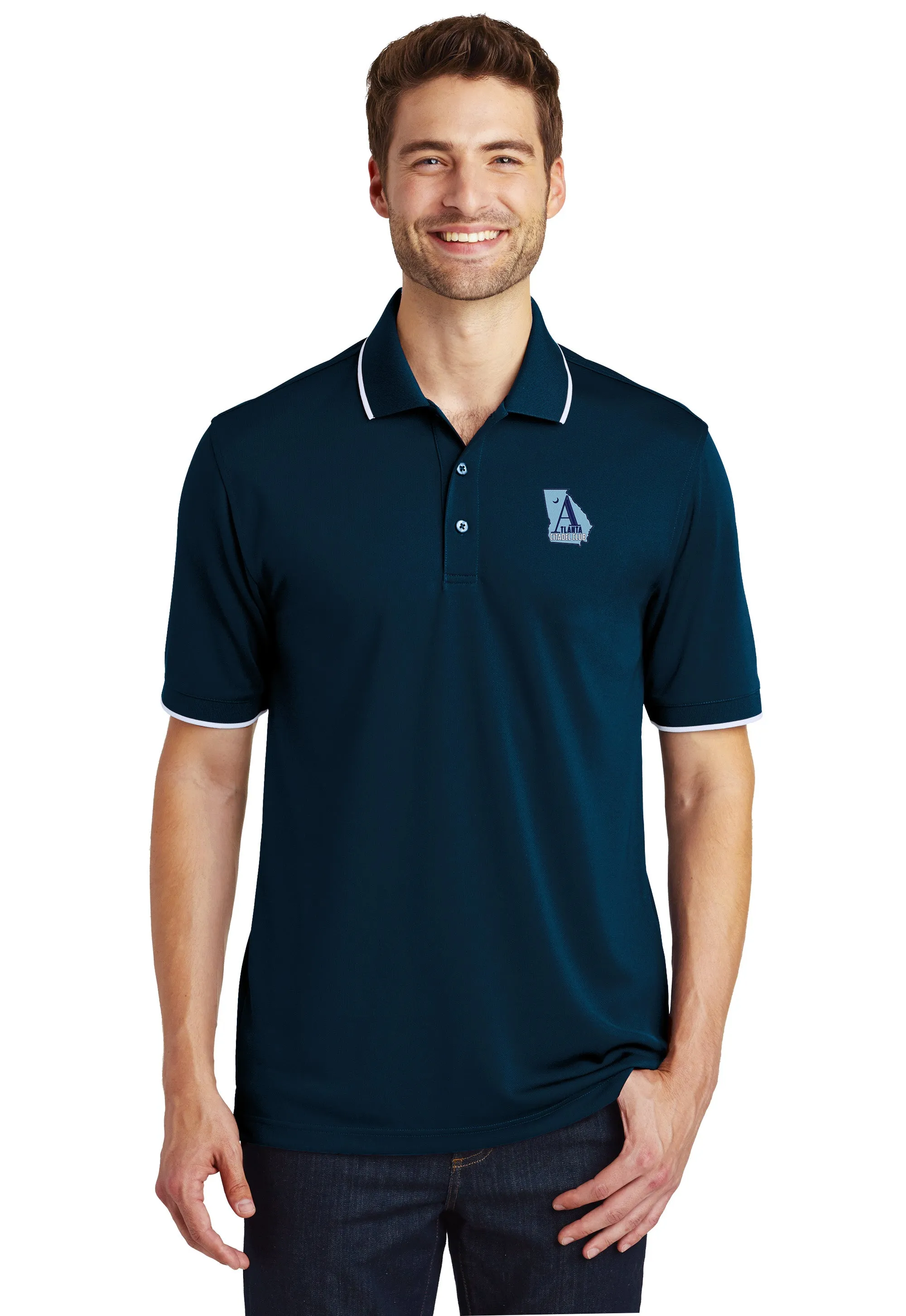 The Citadel, Atlanta Citadel Club, UV Micro-Mesh Tipped Polo