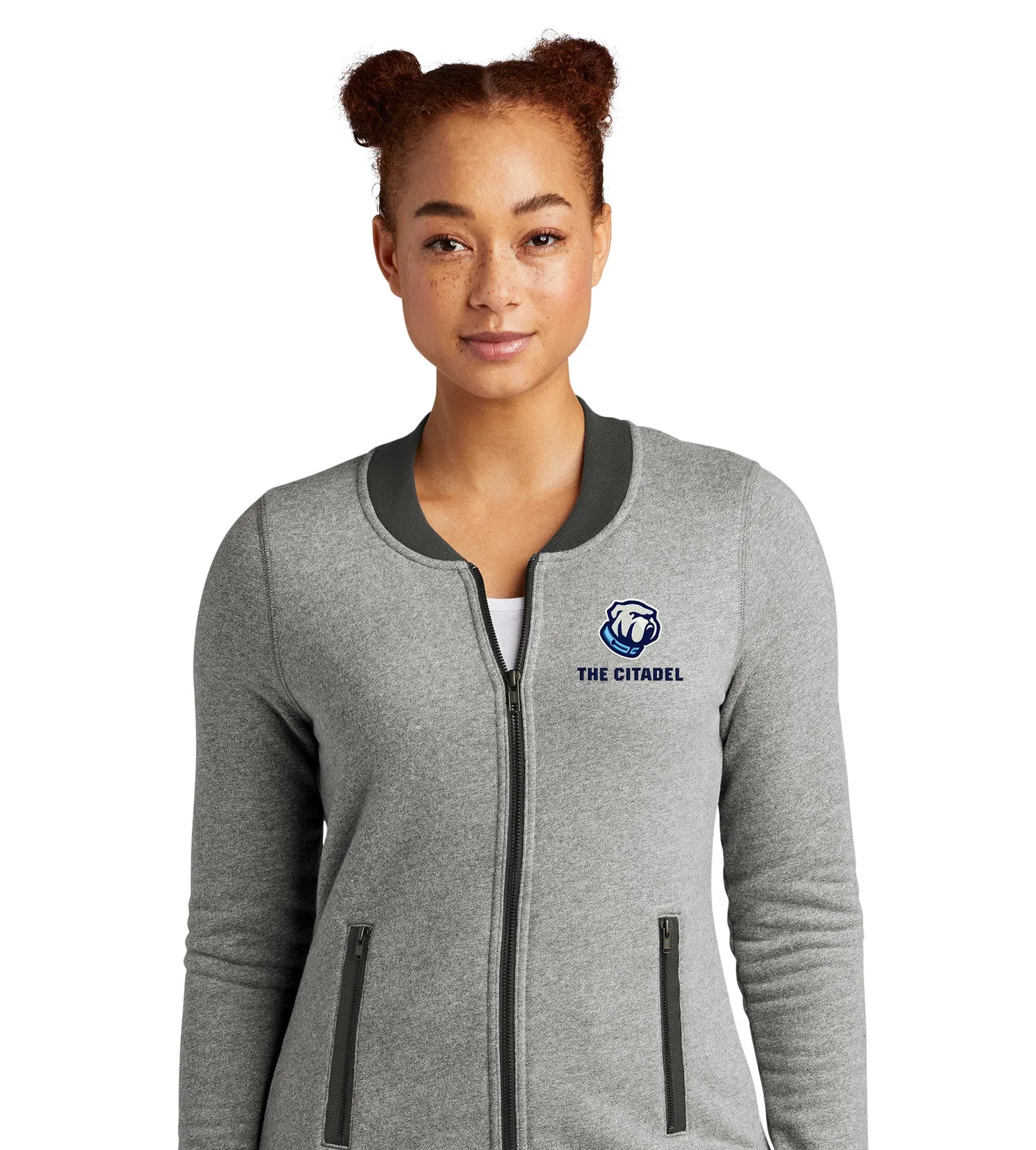 The Citadel Bulldog Ladies French Terry Baseball Full-Zip