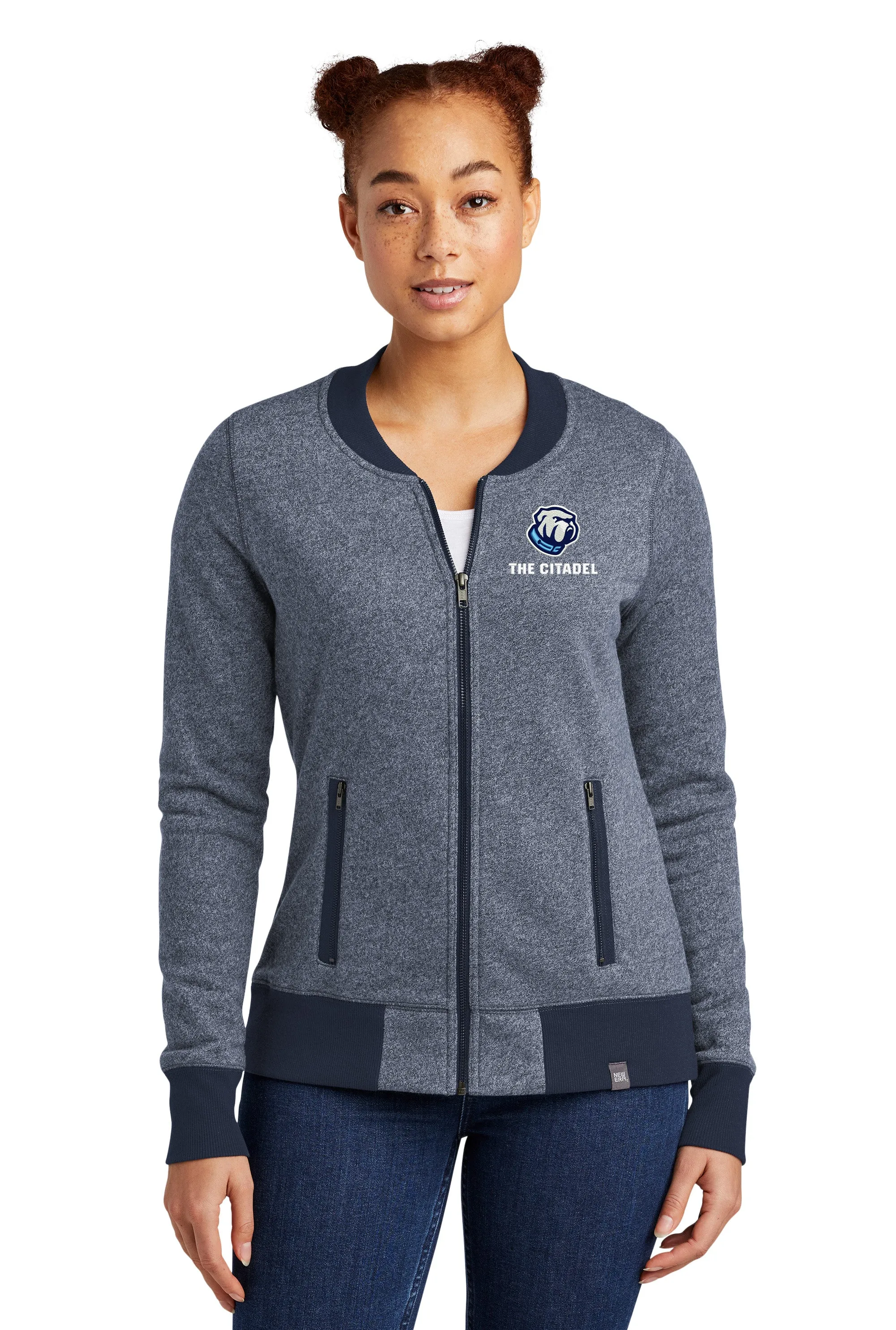 The Citadel Bulldog Ladies French Terry Baseball Full-Zip