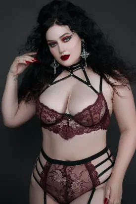 Tortured Souls Lace Bra [WINE]