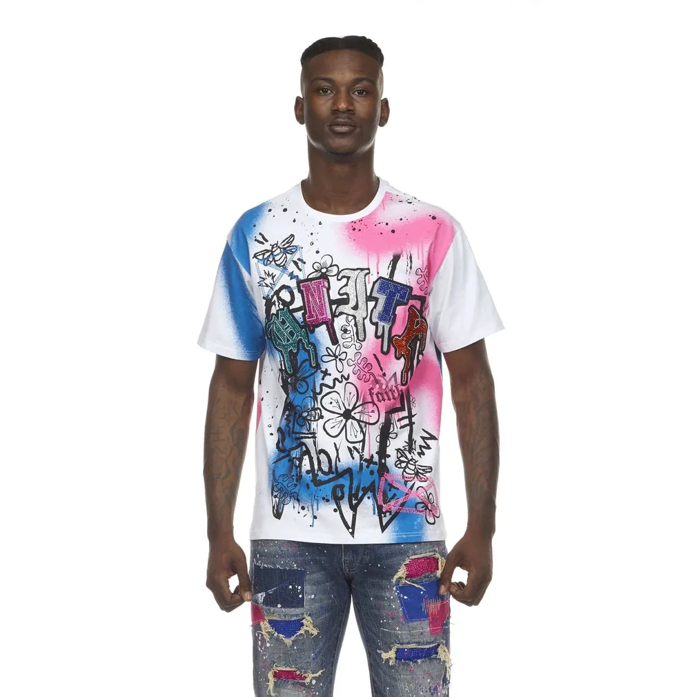 UNITY Dripping Tee - Royal/Fuchsia