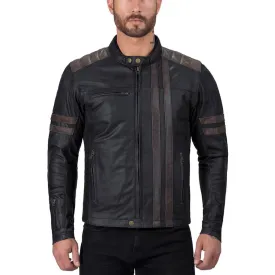 Viking Cycle Britannica Riding Leather Motorcycle Jacket for Men