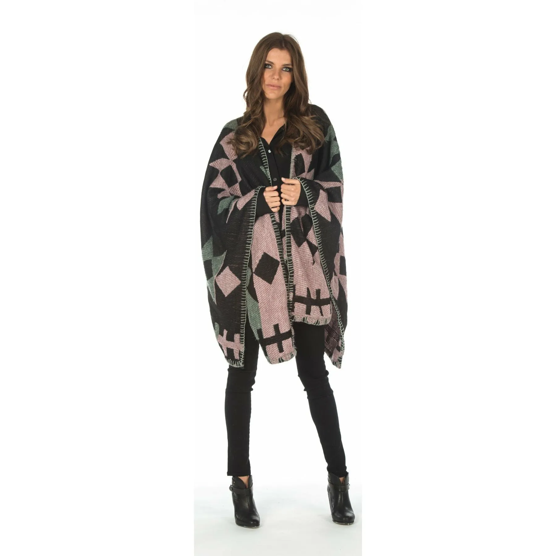 Whip Stitch Pink Cape