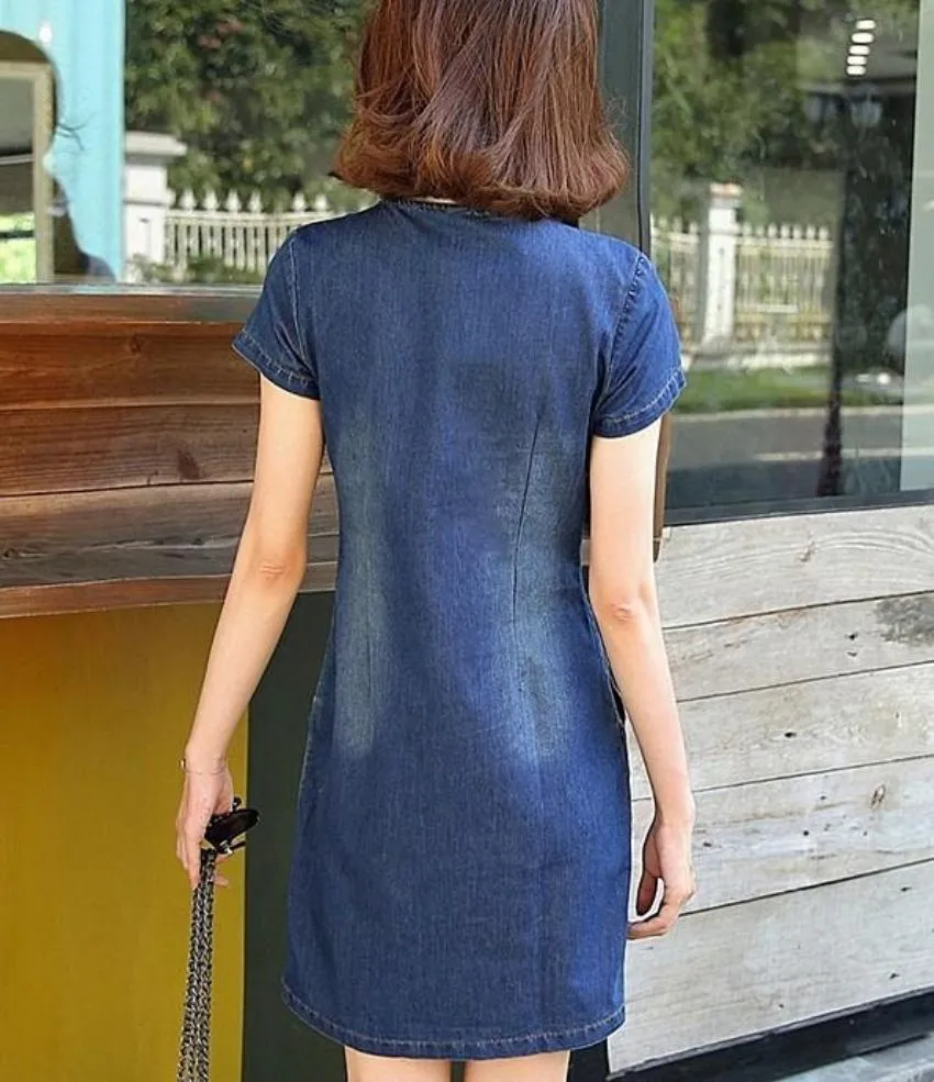 Womens One Piece Denim Dress