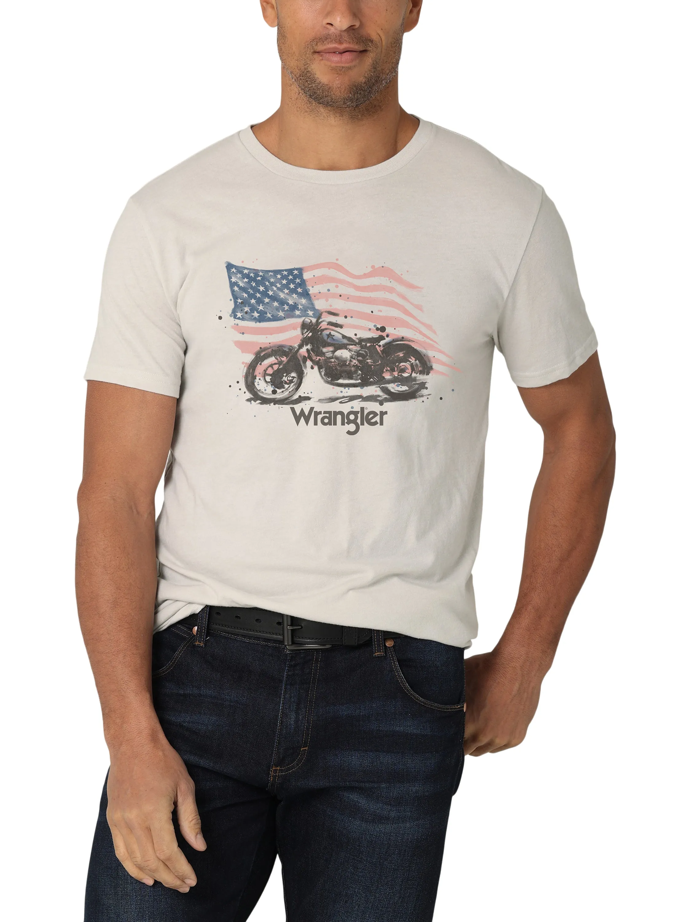 Wrangler Moto American Flag T-Shirt for Men