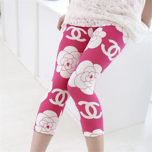 Ywstt Free shipping 2017 hot sale kids summer 7th fashion girls leggings  kids pants girl legging pants