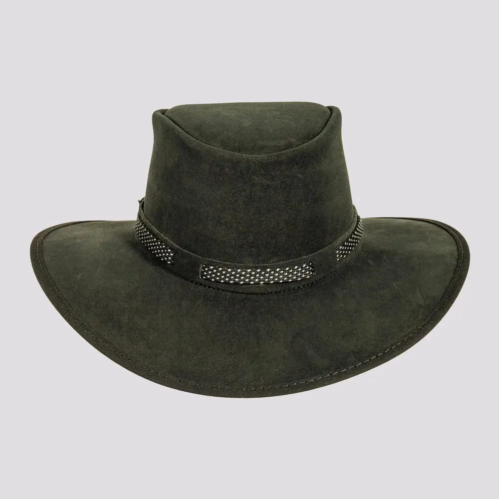 Zephyr | Mens Genuine Suede Leather Outback Hat