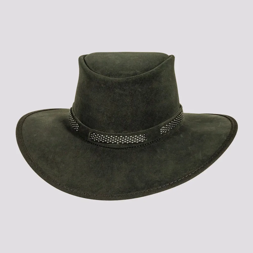 Zephyr | Mens Genuine Suede Leather Outback Hat