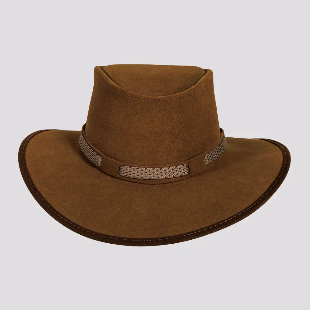 Zephyr | Mens Genuine Suede Leather Outback Hat